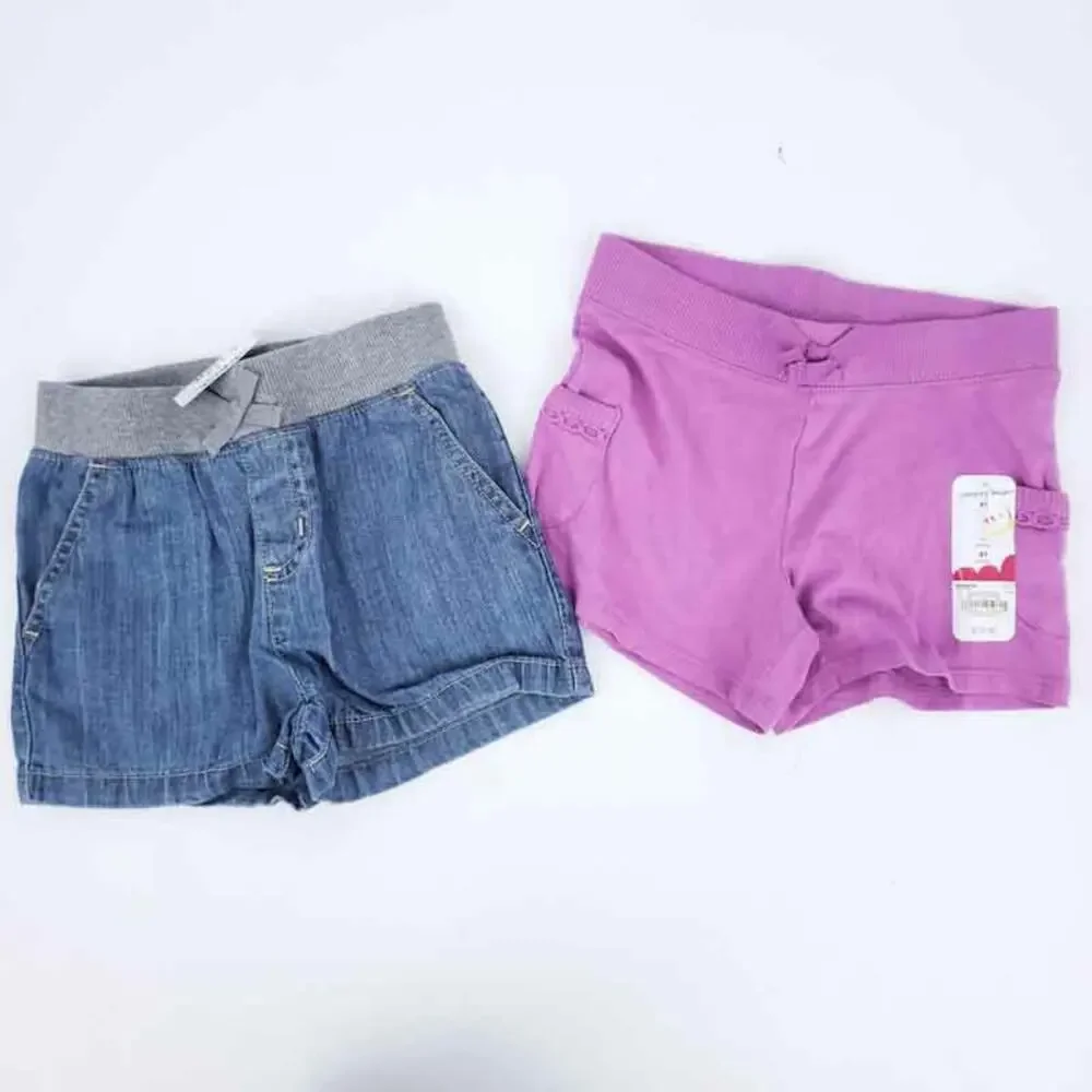 NEW Girls Shorts Blue Jean & Purple Size 4P, 4T Children's Place & Jumping Beans
